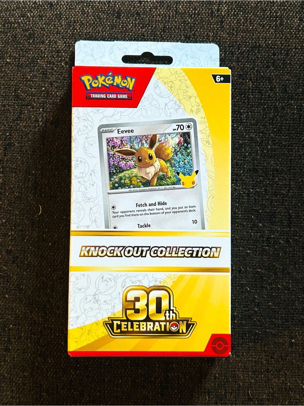 Pokemon Knock Out Collection - Yellow & Red Packaging with Eevee Art